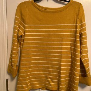 TAHARI Gold/White Sweater MEDIUM